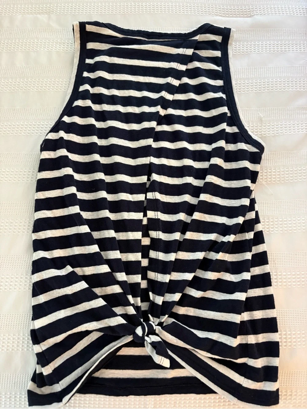 Jcrew Striped Navy and White Sleeveless Tank Top